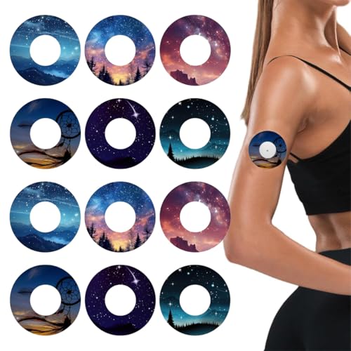 12 Piezas Protector Sensor Libre 2, Parches para Sensor Libre 2 Impermeables Hipoalergenicos y Transpirables - Protector Medidor de Glucosa Brazo Resistente al Agua(No funciona con Libre 3)(3)