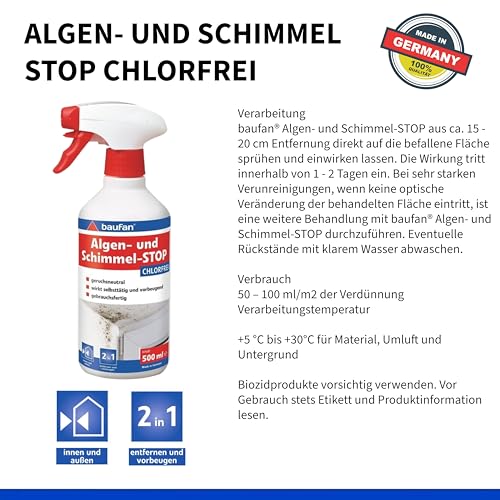Schimmelentferner Baufan Algen- und Schimmel-STOP 500ml chlorfrei