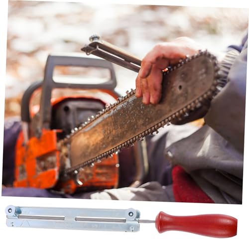 Afilador de cadena para motosierra con mango de madera y archivos múltiples duradero 5