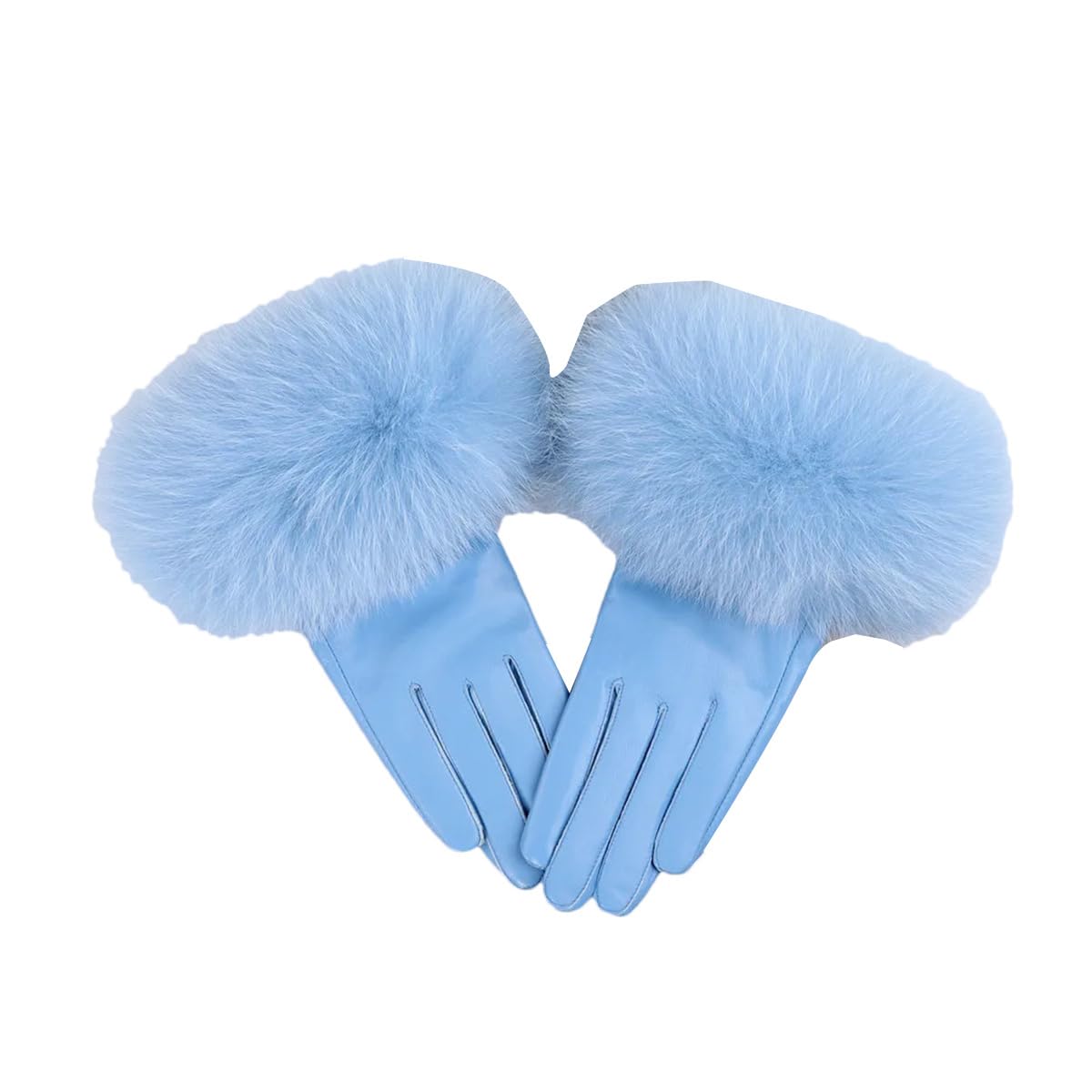 Guantes De Muñeca De Cuero Genuino Para Mujer Guantes De Moda Cálidos De Invierno