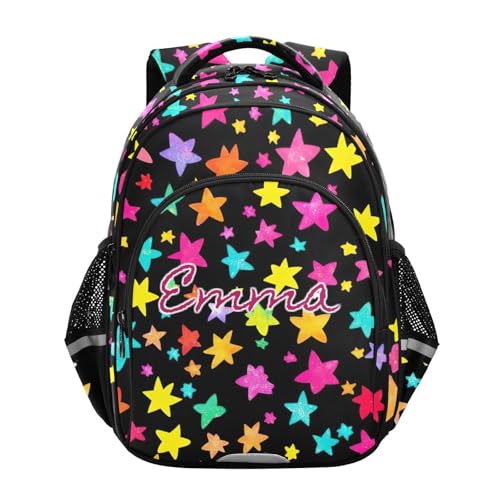Sac à dos personnalisé étoiles noires 17 pouces pour l'école