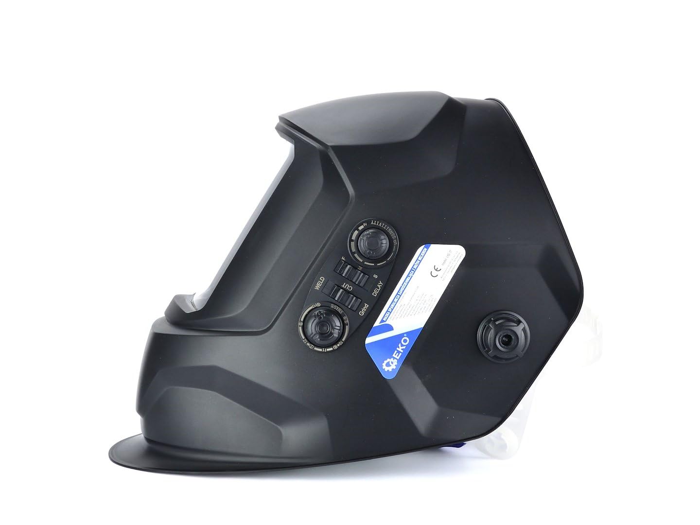 BSD Máscara de soldadura con visera grande y autooscurecimiento, para protección óptima en trabajos de soldadura y corte, adaptable a diferentes técnicas y usuarios.