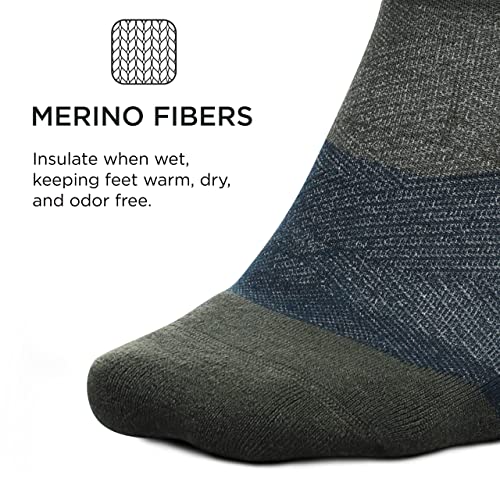 Image of Feetures Merino 10 Max Cushion No Show Tab Ankle Socks - Wool Socks for Women & Men - (1 Pair)