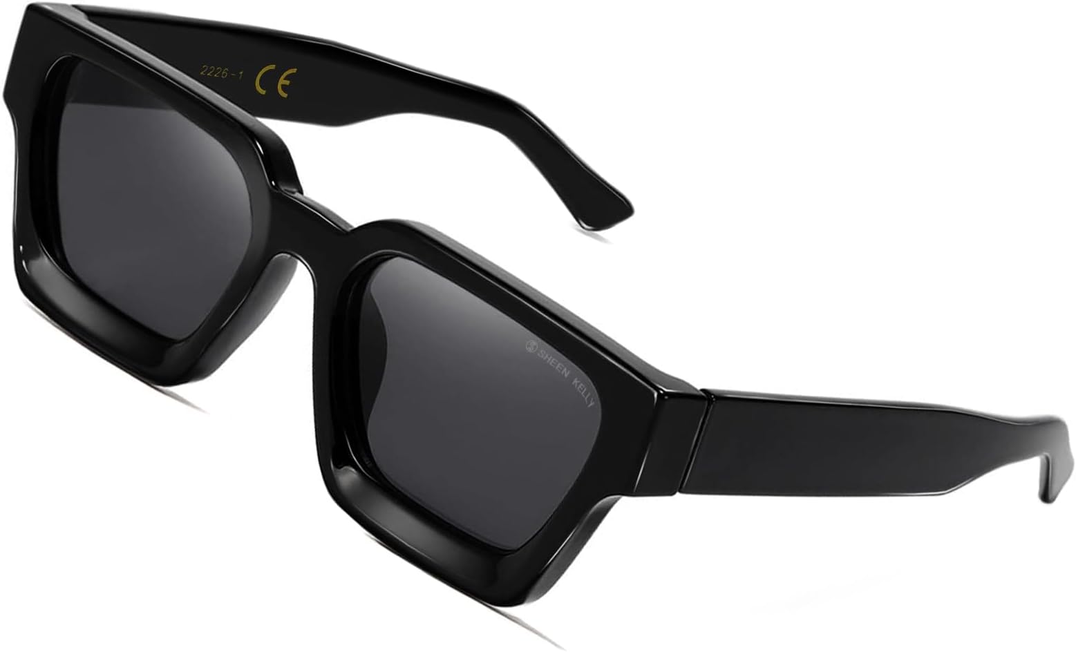 Retro Thick Rectangle Chunky Sunglasses Women Men Trendy Square Black Shades Tortie Frame Fashion 90s Glasses