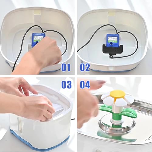 Bomba de Fuente de Agua para Gatos Joyzan LED Azul miniatura 3