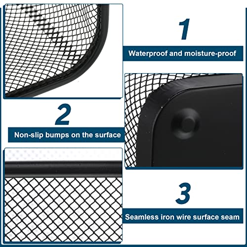 Zubebe 12 Pcs Mesh Square Trash Cans 4 Gallon Square Open Top Mesh Waste Wastebasket Lightweight Trash Bin Metal Basket Garbage Can For Kitchen Office Dorm Room Living Bedroom Under Desk Home (Black) #TOP2