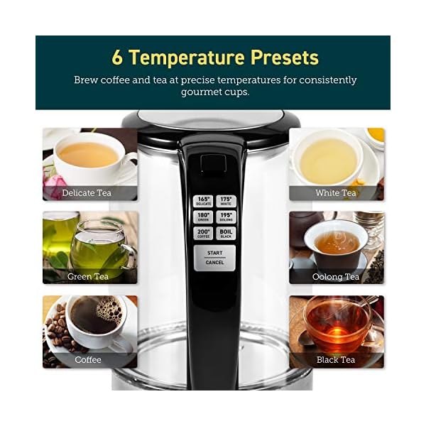 COSORI Electric Kettle Temperature Control with 6 Presets, 60min Keep