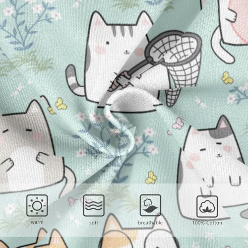 Boys' Exclusive Briefs Toddler Underwear 95% Combed Cotton Boxerbriefs 2T Adorable Cat and Floral Pattern 563