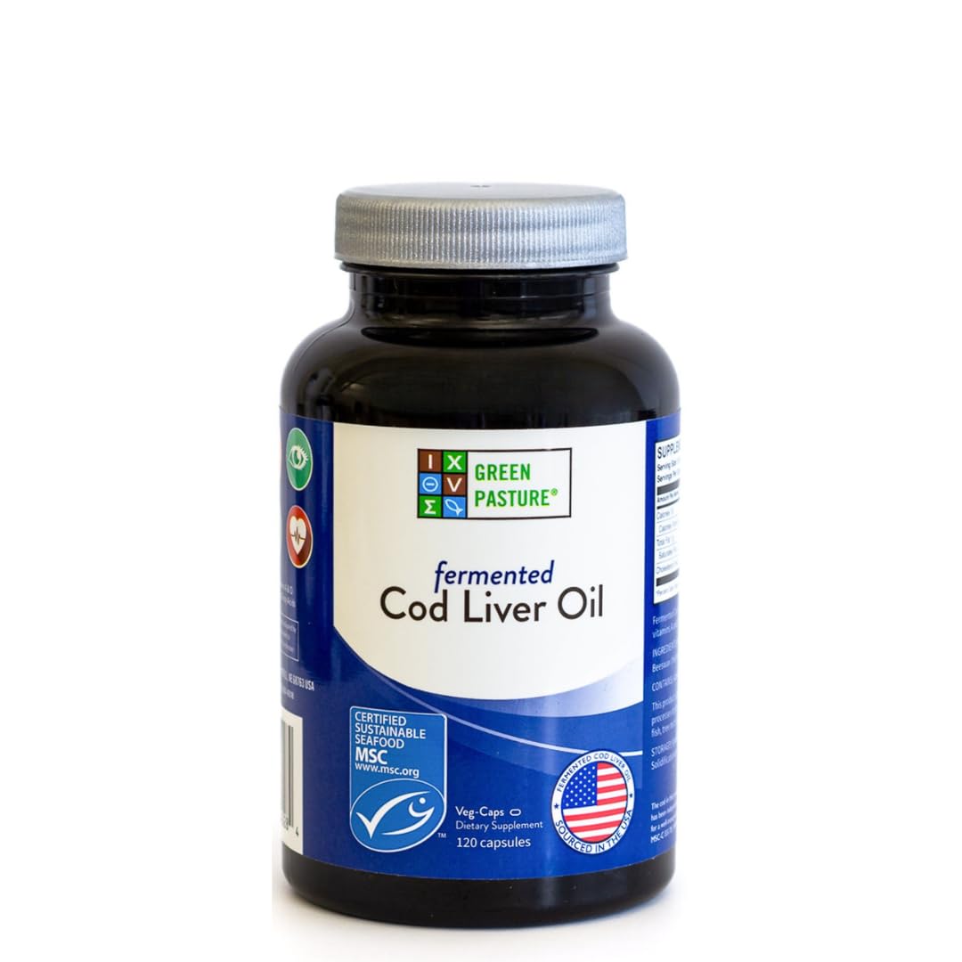 Fermented Cod Liver Oil -Non-Gelatin 120 Capsules