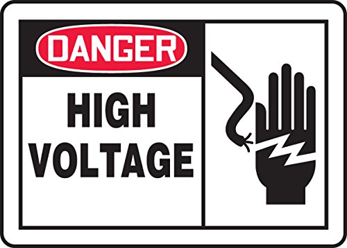 Panneau Danger High Voltage haute visibilité en aluminium rigide