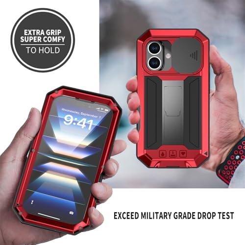 Coque en métal pour iPhone 16 Pro Max robuste antichoc et protège-écran