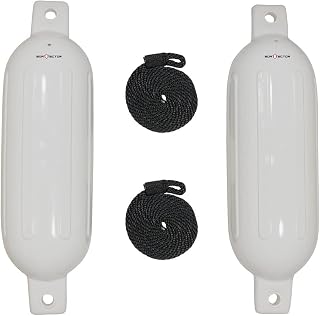 Extreme Max 3006.7201 BoatTector Inflatable Fender Value 2-Pack - 6.5" x 22", White