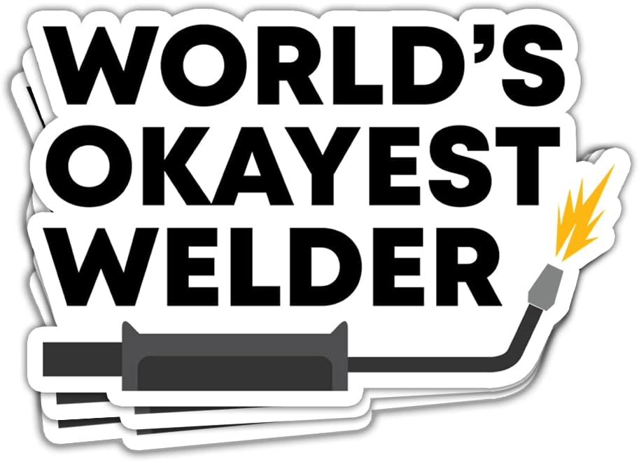 World's Okayest Welder Sticker Funny Welder Welding Sticker Proud Welder Gift Decoration Truck Helmet Vehicles