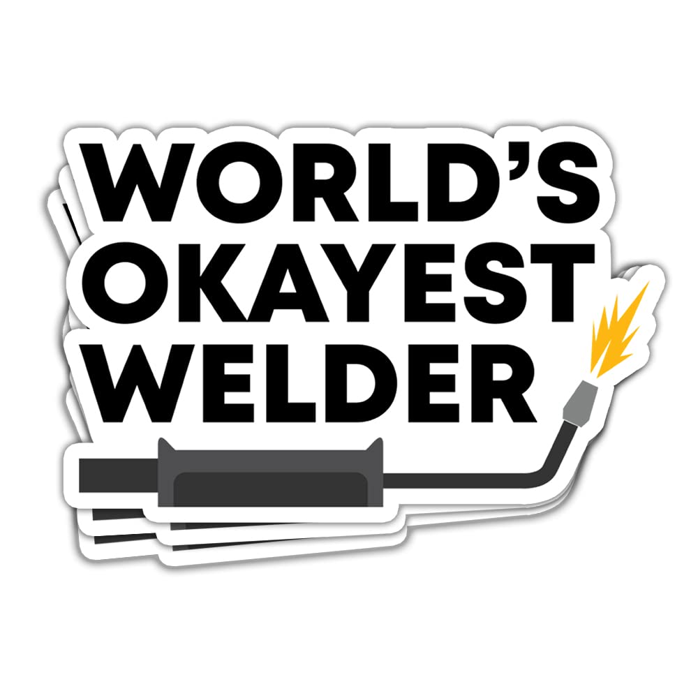 World's Okayest Welder Sticker Funny Welder Welding Sticker Proud Welder Gift Decoration Truck Helmet Vehicles
