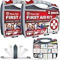 Swiss Safe 2-in-1 First Aid Kit for Car, Travel, Home, & Business – Includes Bonus Mini Kit for Medical Emergencies, Camping & Outdoor Survival – 348 Pieces, Large Hardcase, Pack of 2