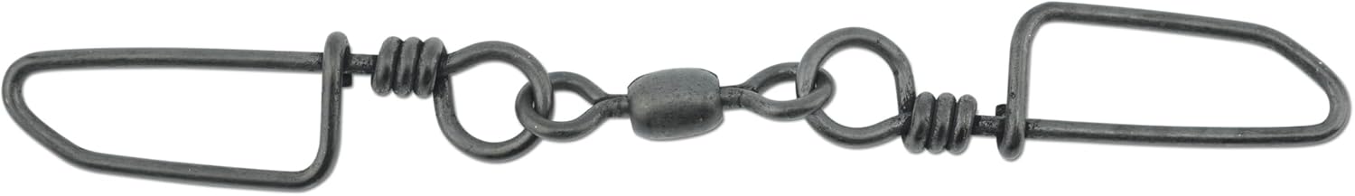 AFW Brass Dual Coastlock Snap Fishing Swivels - Big Game Fishing Essentials with High Strength Wire Snaps & Smooth Crane Swivel for Fluid Motion - Perfect Fishing Swivels & Snaps Combo
