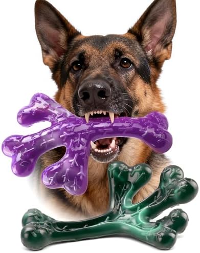 Juguete Perro Indestructible para Masticadores Agresivos: 2 Pieza...