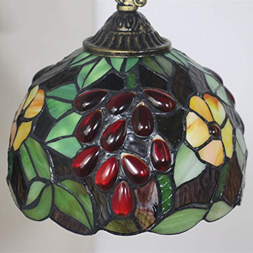 Lampe murale vitrail raisin style vintage applique intérieur - 3