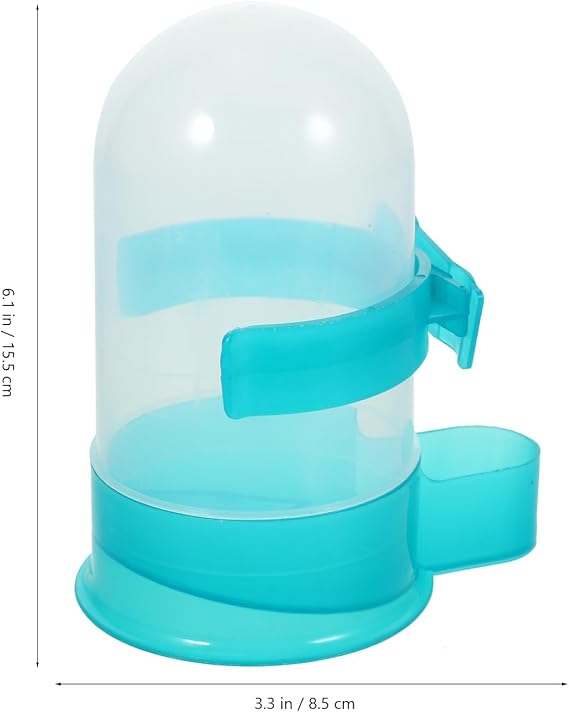 2pcs Automatic Bird Feeder, Parrots Food Dispenser, Clear Food Cereals Dispenser Container, Bird Cage Waterer Feeder Accessory for Hamster Parrot 415ml