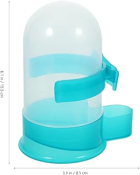 2pcs Automatic Bird Feeder, Parrots Food Dispenser, Clear Food Cereals Dispenser Container, Bird Cage Waterer Feeder Accessory for Hamster Parrot 415ml