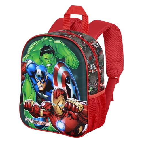 Marvel Los Vengadores Infinity-Mochila 3D Elite, Multicolor, 26 x 31 cm, Capacidad 8 L