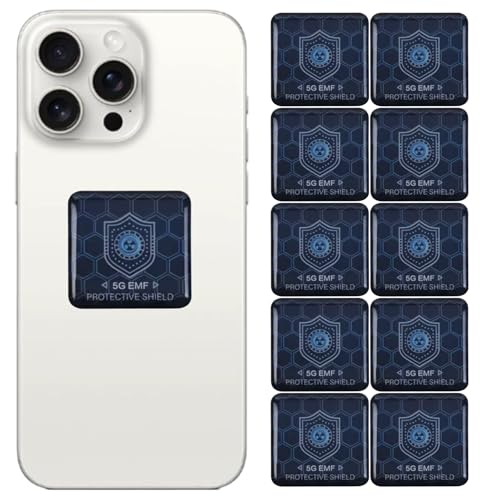 Bodywealth Chip for Cell Phone Stickers Blocker Neutralize Shield Protection from Cell Phones cased and Electronic Devices WiFi 5G Tablets Laptops Computers TV Monitors (10Pcs)