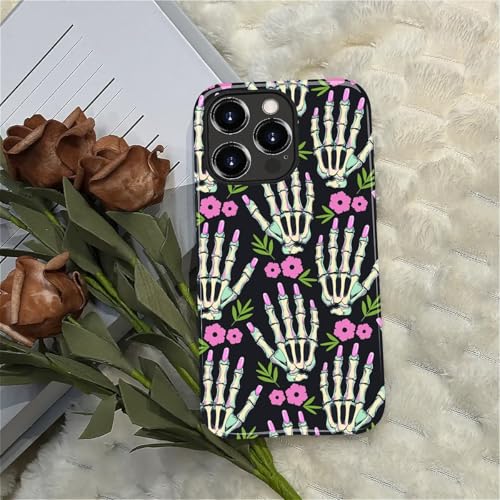 Coque iPhone 15 Pro Max fleur et squelette pour sublimer vos soirées - 5