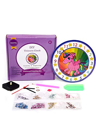 Unicorn Clock Diamond Painting Kit - Kids Crafts with Clock and Diamond Art
