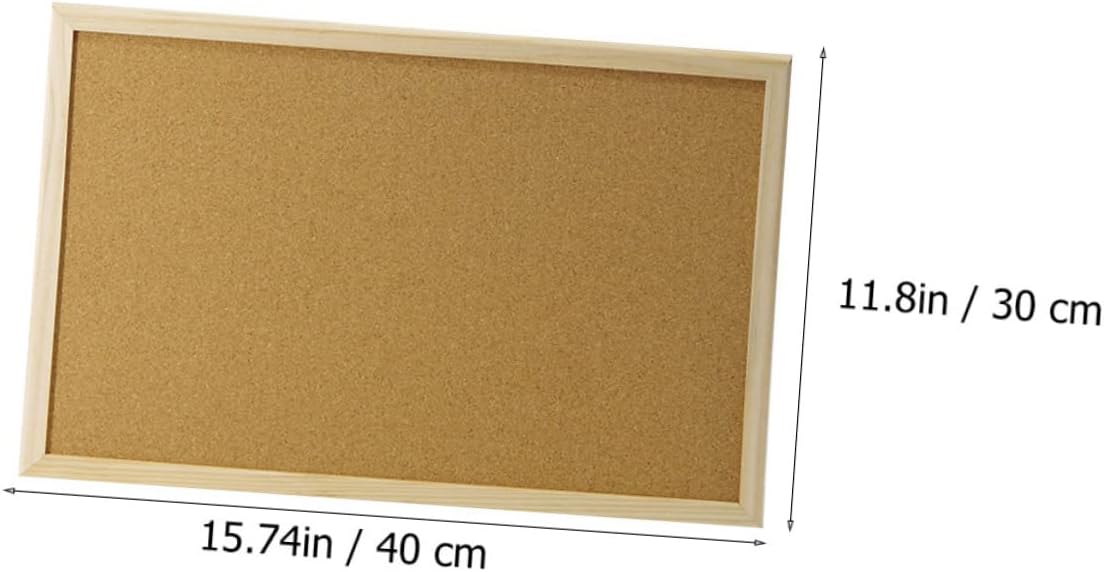 Multi-Functional Cork Bulletin Board Framed Pine Easy Wall Installation for Home Classroom and Reminders