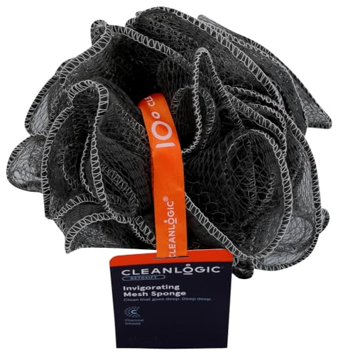 Clean Logic Purifying Charcoal Mesh Bath Sponge (3 Pack)3