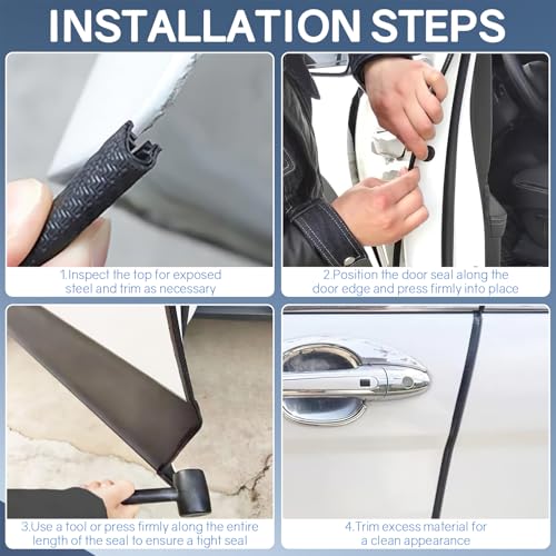 Exsink Autotür Kantenschutz 5M, Autokantenverkleidung, Türschutz, U-förmig Gummikantenschutz Universal Fit Kein Kleber Selbstklebend, Für Auto SUV Limousine LKW MPV Kofferraum Motorhaube Blech