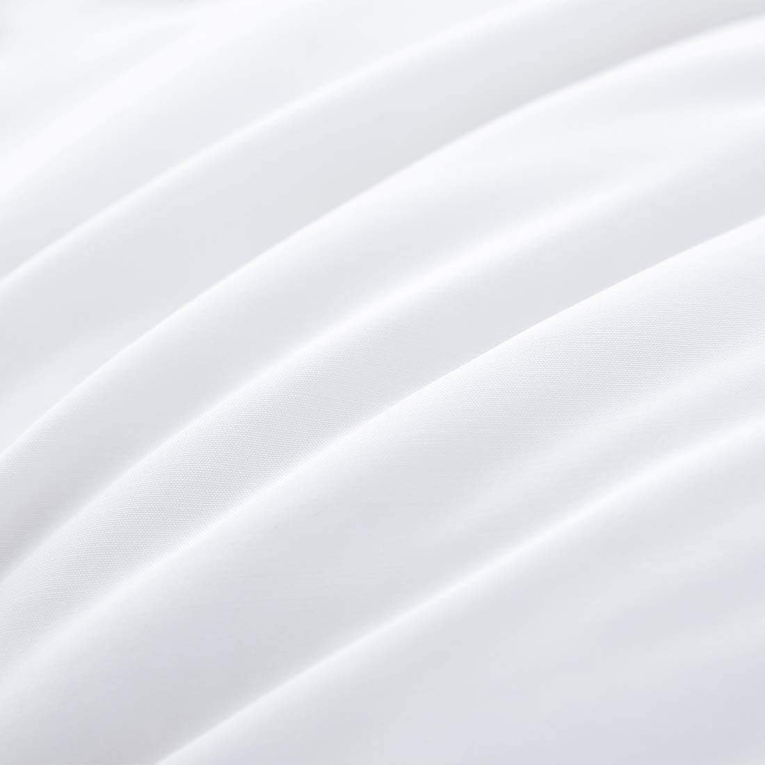 HOMBYS 90" x 90" Feather and Down Comforter Queen Size Duvet Insert,47 oz Premium Filling,100% Cotton Shell Down Proof with 8 Tabs (Queen, White)