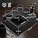 ShanSon Espresso Tamping Station for 51,53,54&58mm Portafilters,Tamper, Distributor, ABS espresso machine accessories with Built-in Detachable Knock Box & Tool Holder Square