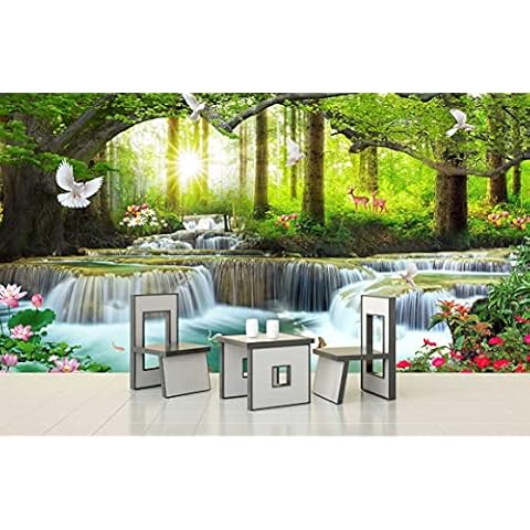 FLFK 3D Waterfall Wall Mural Cover