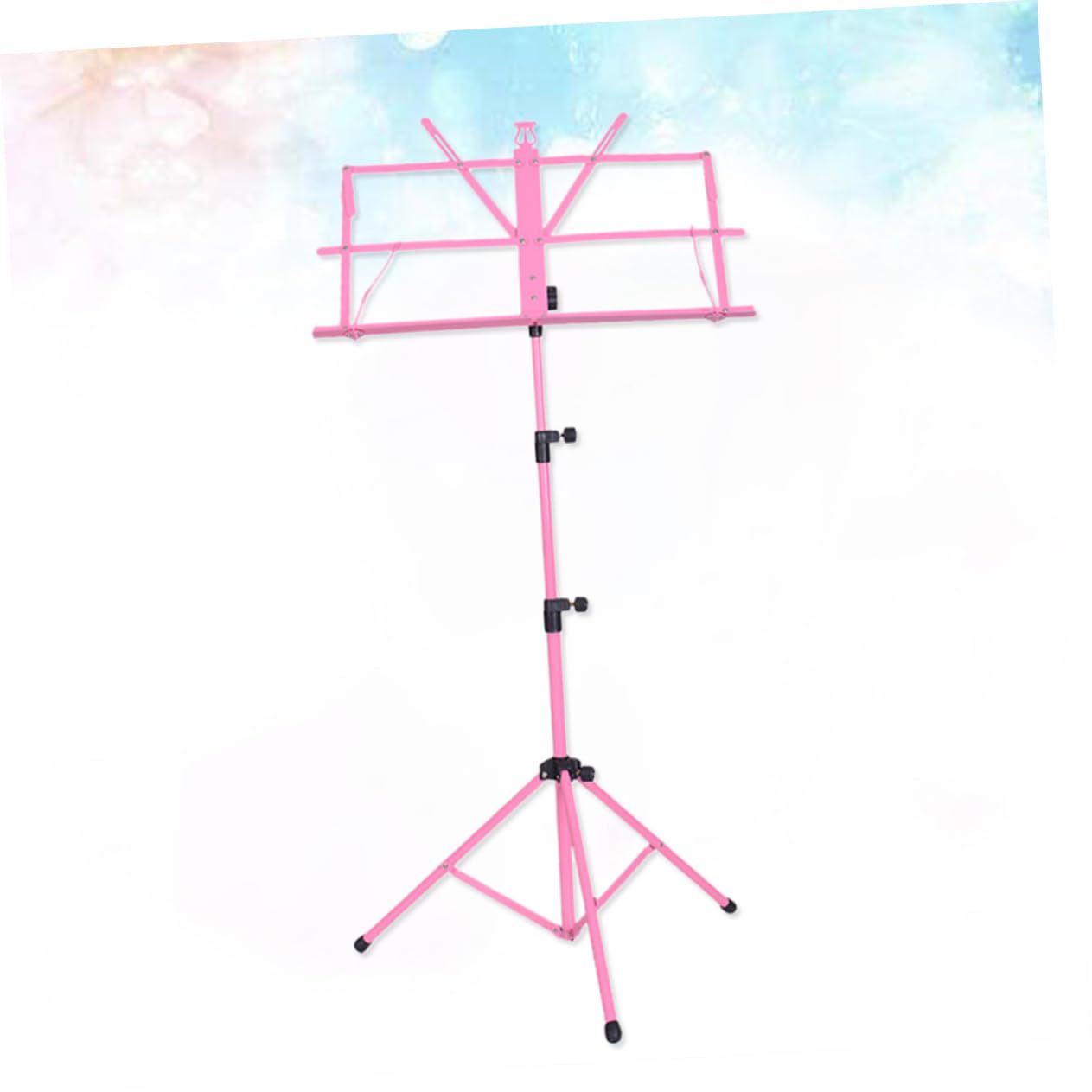 SOIMISS per Spartiti Pieghevole Metallo Regolabile e Angolazione Leggero e Portatile Rosa per Chitarra e Strumenti