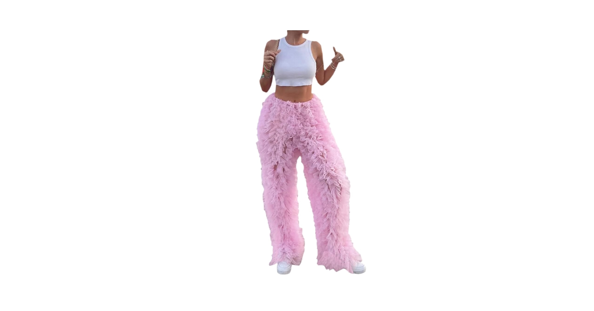 パンツ GRANCY Tulle Layereddesign Slacks L m15960931100_1.jpg