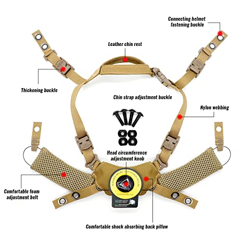 Sangle de menton pour casque tactique suspension 4 points accessoire réglable MICH Fast - 2