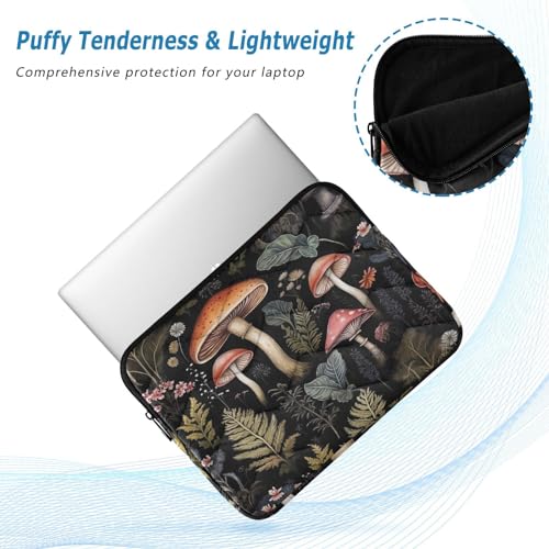 Funda para laptop 13-14 pulgadas negra Mushrooms impermeable miniatura 5