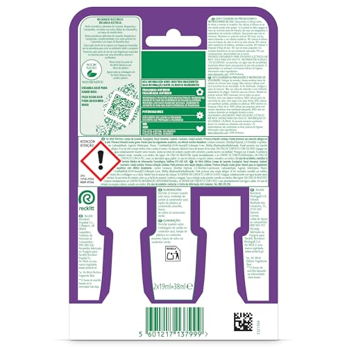 Air Wick Pack de 2 Recambios para Ambientador Eléctrico con aroma a Lavanda, infusionado con 2 veces más aceites esenciales - imagen 9