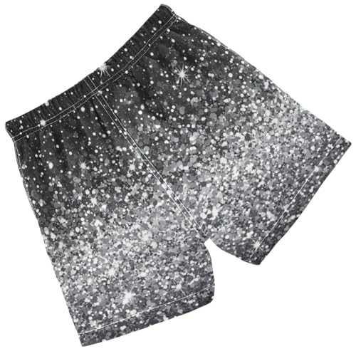 Pigsaly Boys Swim Trunks Graphite Silver Gray Gradient Flashing Glitter Boys Board Shorts Swimsuit Swimwear Bathing Suit 4T2
