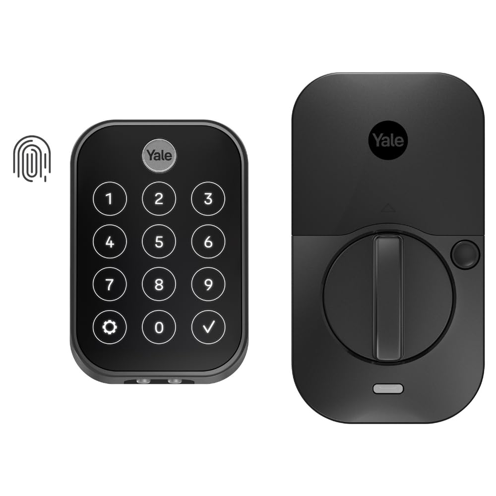 Assure Lock 2 Touch (New) - Fingerprint, Key Free Door Lock in Black Suede - Unlock with Your Code or Your Fingerprint - YRD450-F-BLE-BSP - No Wi-Fi