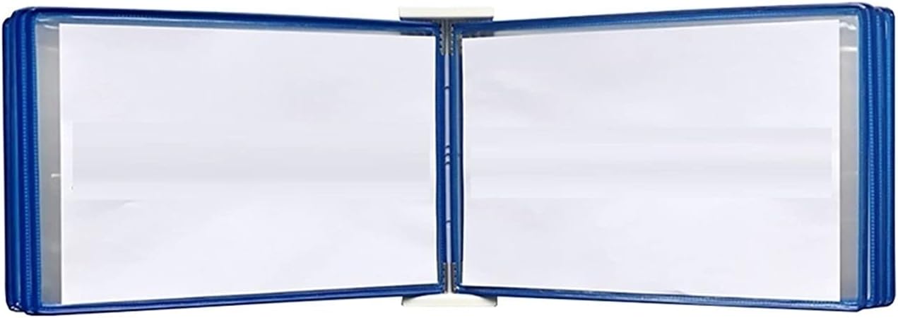 Stojak na plakaty typu flipbook do montażu na ścia Plakat do montażu na ścianie, flip book, format A3, 20 kieszeni, wielokolorowy, 17,7 x 13 x 3,15 cala(Blu)