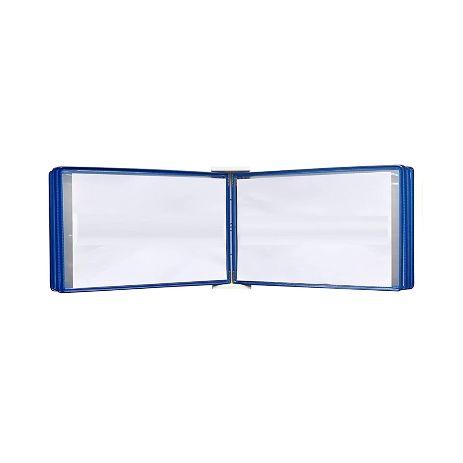 OLSKFUH Wall Mount Reference Display System, Hanging Wall File Organizer, A3 Display Folder -, [16.53Inch×11.69Inch] 20 Pockets,Folders,Blu-17.7x13x3.15IN