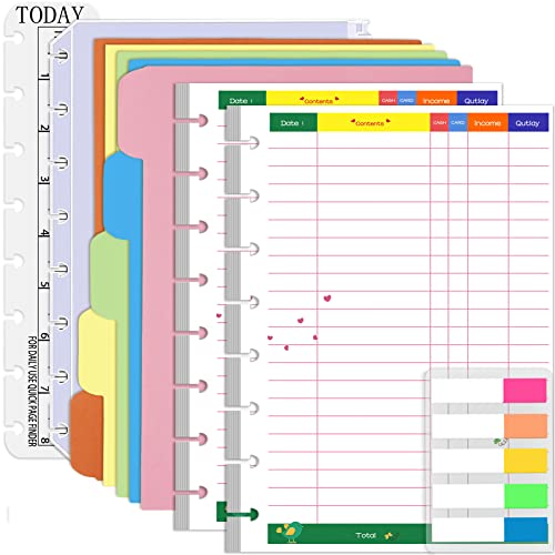 Recharges de planificateur budgétaire junior 180 pages avec inserts de papier financier et intercalaires