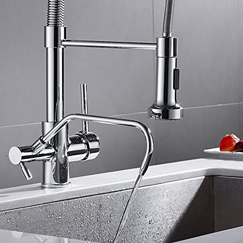 Robinet de cuisine avec robinet d'eau potable intégré et douchette extractible pour évier