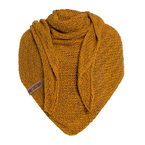 Châle Knit Factory Sally en tricot élégant et finitions cuir de qualité superiore