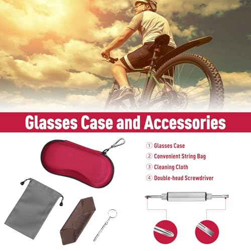 Image of FINTIE Sunglasses Case, Hard EVA Shell Shockproof Sport Glasses Case with Metal Carabiner Travel Zipper Eyeglasses Holder