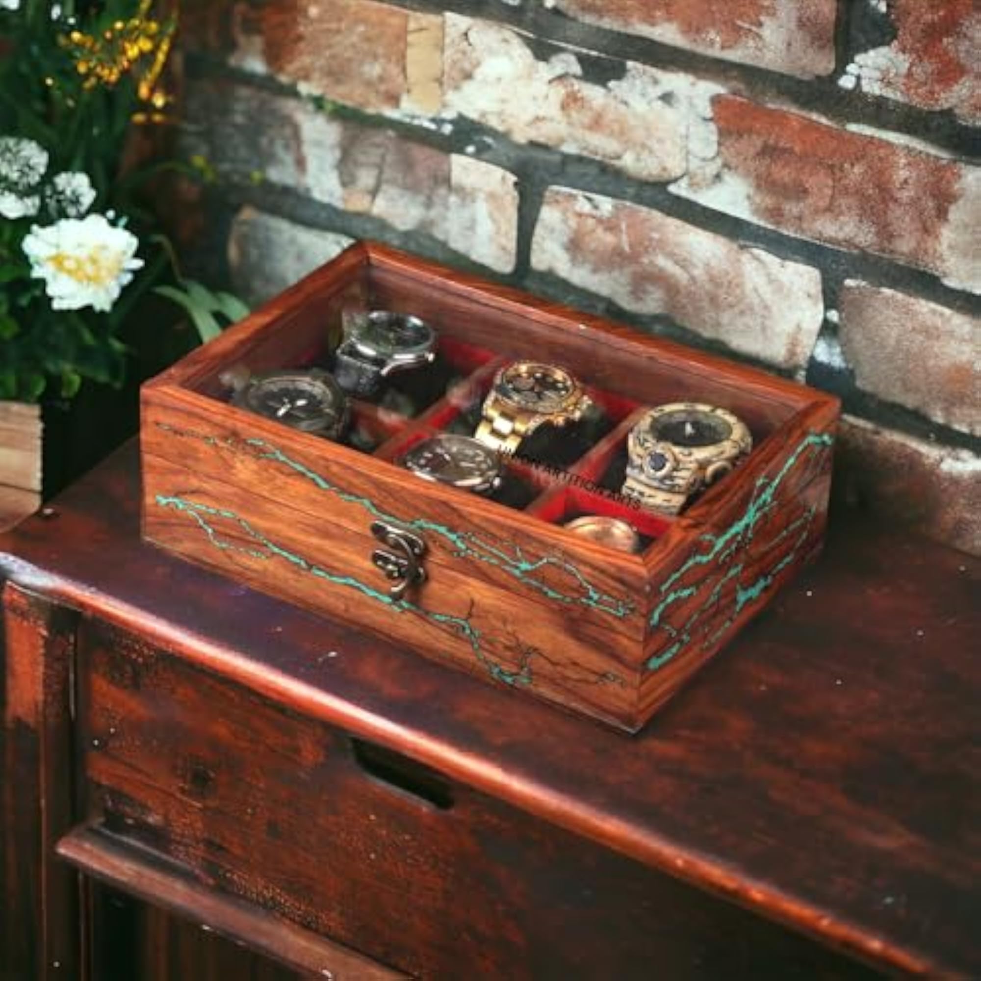 Wooden Watch Organizer for Men, Custom Valet Box