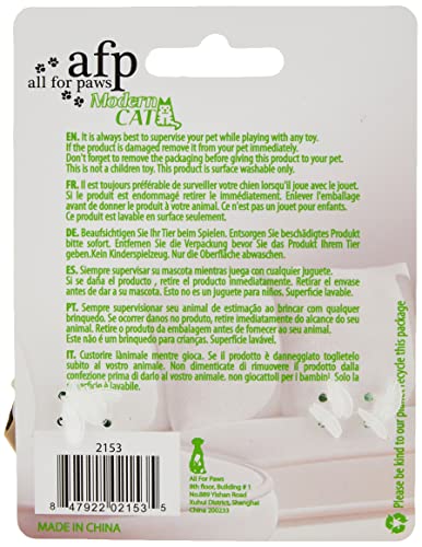 All For Paws 2153 Brinquedo Bola Ping Pong Meteor para Gato, Rosa, 2 peças