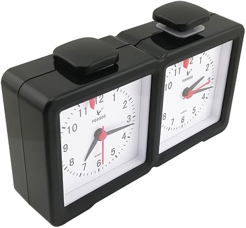 Miniatura 5 de Reloj de ajedrez, reloj de ajedrez analógico de cuarzo, temporizador analógico de juegos de mesa, 7.9 x 2.0 x 4.8 pulgadas